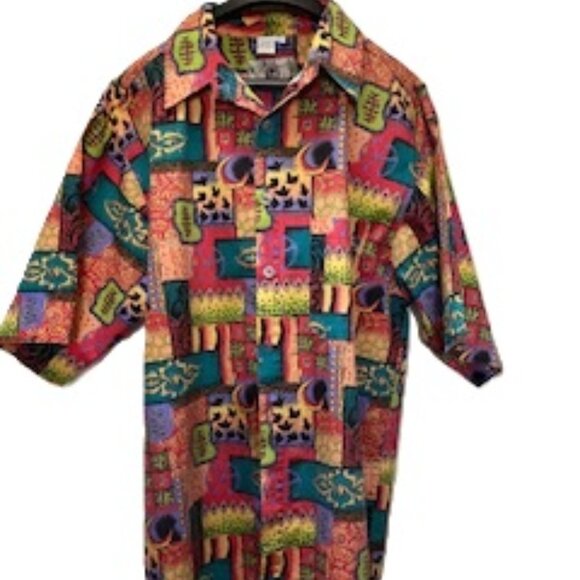 Territory Ahead Camp/Hawaiian Shirt L EXC - Picture 1 of 5